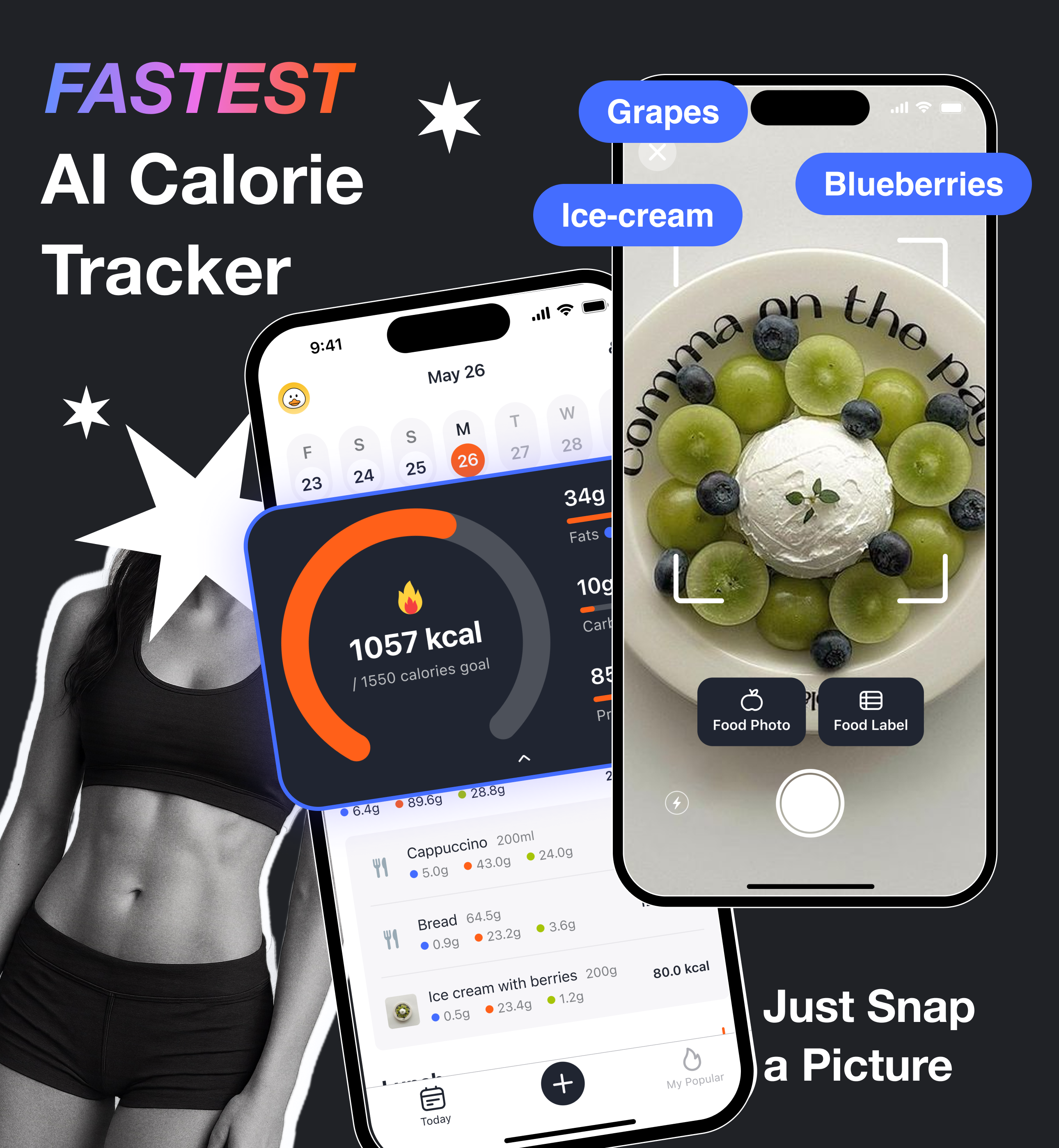AIDente AI calorie tracker app screenshots
